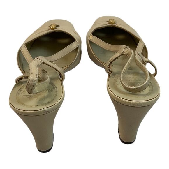Delman Women’s Vintage Ivory slingback pumps Shoes . Size 9 - Picture 8 of 15